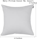 Thmyo 4-Pack 100% Cotton Comfortable Solid Decorative Throw Pillow Case Square Cushion Cover Pillowcase Sublimation Blank Pillow Covers DIY Throw Pillowcase(20x20 inch/ 50x50cm,Light Silver Grey)