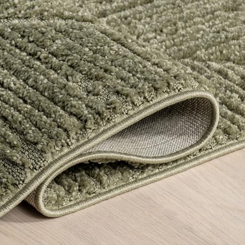 Nuloom Kerry Green, 6'7" x 9', Geometric, Soft and Cozy, High Traffic, Stain Resistant, Easy Clean, Durable Area Rug for Bedroom, Living Room, Dining Space, Den, Foyer, Entryway - color: Kerry Green, size: 6'7" x 9' (Rectangular)