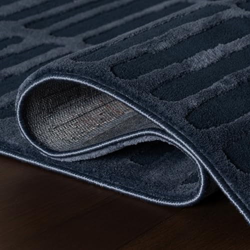 Nuloom Kailani Abstract 3' x 5' Machine Washable Accent Rug for Living Room Bedroom Dining Room Entryway, Blue - color: Blue, size: 3' x 5' (Rectangular)