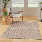 Nourison Home Positano Beige 7' x 10' Area Rug - Easy Clean, Non Shedding, Bed Room, Living Room, Dining Room, Kitchen (7' x 10') - color: Beige, size: 7' x 10' (Rectangular)