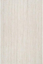 nuLOOM 9x12 Rigo Jute Hand Woven Area Rug, Off White, Solid Farmhouse Design, Natural Fiber, For Bedroom, Living Room, Dining Room, Hallway, Office, Kitchen, Entryway