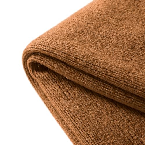 Homiest Decorative Knitted Throw Blanket with Fringe, Lightweight Acrylic Knit Blanket, Soft & Cozy Tassel Throw for Couch Sofa Bed (Camel Brown, 50 x 60 Inch) - color: Brown, size: 50" x 60"