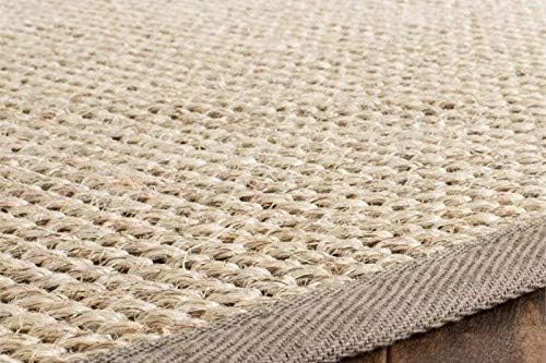 Safavieh Natural Fiber Collection Accent Rug - 2' x 3', Marble & Khaki, Border Sisal Design, Easy Care, Ideal for High Traffic Areas in Entryway, Living Room, Bedroom (NF143E) (Pack of 2)