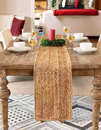 Unique Loom Braided Jute Collection Area Rug - Dhaka (1' 2" x 6' 1" Table Runner, Natural) - color: Natural, size: 1'2" x 6'1" (Table Runner)