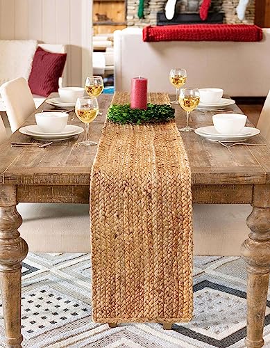 Unique Loom Braided Jute Collection Area Rug - Dhaka (1' 2" x 6' 1" Table Runner, Natural) - color: Natural, size: 1'2" x 6'1" (Table Runner)
