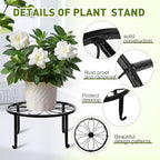 ESRICH 10 Pack Plant Stand, Metal Plant Stands for Outdoor Indoor Plants, Heavy Duty Plant Stands for Multiple Plant, Anti-Rust Iron Plant Pot Shelffor Planter, Potted Plant Holder for Garden Home