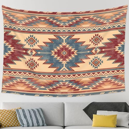 Keiutexe Aztec Native American Tapestry 80" X 60" Navajo Tribal Wall Hanging Party Decorations Home Decor For Bedroom Living Room Dorm (200 X 150cm) - color: Aztec Native American, size: 80 X 60 Inch