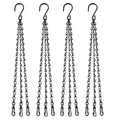 4pcs 18 inch Black Hanging Basket Chain with Hooks Flower Plant Pot Replacement Chain Hanger for Bird Feeders,Planters,Lanterns and Ornaments - size: 18 inch (4pcs)