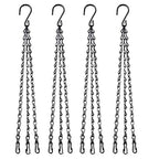 4pcs 14 inch Black Hanging Basket Chain with Hooks Flower Plant Pot Replacement Chain Hanger for Bird Feeders,Planters,Lanterns and Ornaments - size: 14 inch (4pcs)
