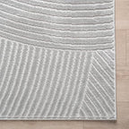 Abani Grey Area Rug for Living Room, Bedroom - Zen Reiki Pattern- 2 x 3 -Durable & Easy to Clean - color: Grey, size: 2' x 3' (Rectangular)