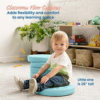 ECR4Kids SoftZone Floor Cushions, Round, Flexible Seating, Seafoam, 6-Piece - color: Seafoam