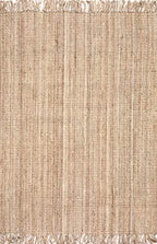 Nuloom Daniela Natural, 2' x 3', Handmade, Jute, Tassel, Soft and Textured, High Traffic, Stain Resistant, Easy Clean, Durable Area Rug for Bedroom, Living Room, Dining Space, Foyer, Entryway - color: Natural, size: 2' x 3' (Rectangular)