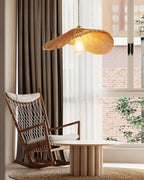 Boho Rattan Pendant Light, 16.1" Handmade Woven Chandelier for Dining Room Wicher Hanging lamp Farmhouse Rattan Chandelier for Kitchen Island Living Room Bedroom - color: 16.14″-Fan-shaped