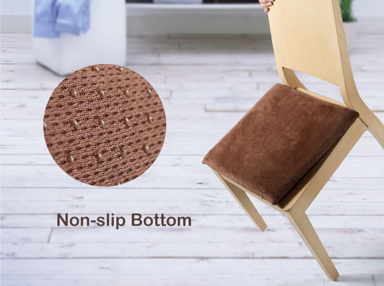 Augld Square Chair Seat Cushion Memory Foam Chair Cushion for Kitchen, Dining,Office or Car 16x16 in Beige - color: Beige, size: 16x16 In