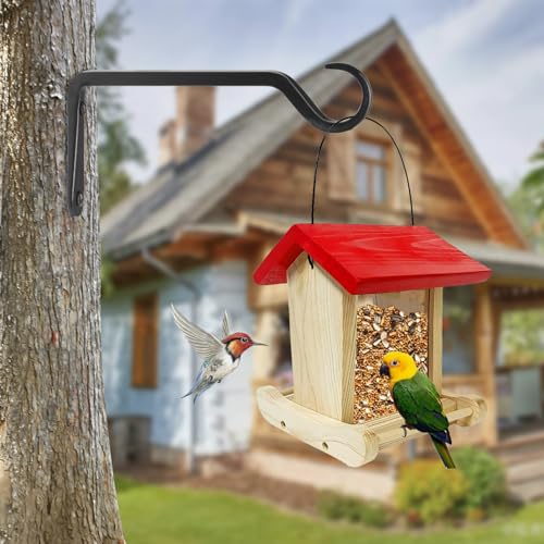 8 inch Plant Hanger, Sturdy Hanging Plant Bracket Outdoor, Hanging Plant Wall Hook Heavy Duty, for Hanging Bird Feeders, Planters, Lanterns, Wind Chimes, Indoor/Outdoor Use, Black, Set of 2 - color: Black, size: 8in-2-Black