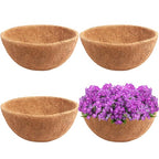 Y&M Set of 4 12 Inch Pre-Formed Round Coco Fiber Hanging Basket Liner,Coco Replacement Liner - 4p - size: 4pcs 12in