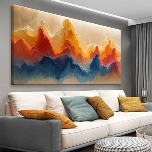 Canvas Wall Art Decor Artwork Modern Paintings Abstract Wall Decor Maximalist Colorful Abstract Art Prints Picture For Bedroom Kitchen Office Aesthetic Wall Decoration Artwork Ready To Hang 20" × 40" - color: ZXJ9D, size: 40"L x 20"W