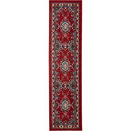 Home Dynamix Premium Sakarya Traditional Medallion Runner Area Rug, Red/Black, 1'9"x7'2" - color: Red / Black, size: 1'9" x 7'2" (Runner)