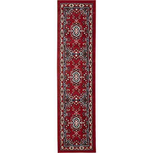 Home Dynamix Premium Sakarya Traditional Medallion Runner Area Rug, Red/Black, 1'9"x7'2" - color: Red / Black, size: 1'9" x 7'2" (Runner)