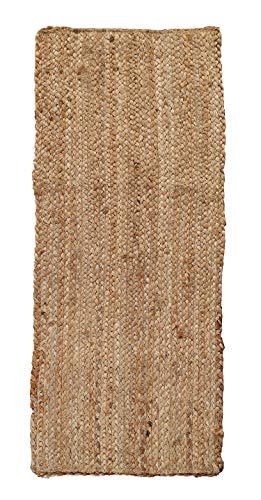Jute Braided Table Runner, Natural - 13x36 Inches, Decorative Rustic Accent Boho Reversible Runners for Wedding Parties, Kitchen, Dining Decor | Farmhouse Small Rattan Table Mat for Outdoor Indoor Use - color: Natural, size: 1'1" x 3' (Rectangular)