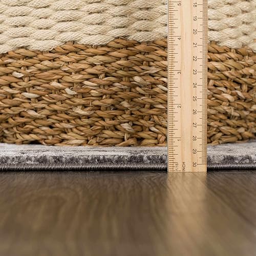 Hauteloom Kismet Boho Vintage Traditional Damask Area Rug - Farmhouse Traditional Floral Medallion Carpet for Living Room, Bedroom, Dining Room - Black, Tan, Gray, Brown, Beige 6'7" x 9' (6x9) - color: Beige, Black, Charcoal / Minoa, size: 6'7" x 9' (Rect