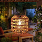 Livinlarge Solar Pendant Light Outdoor,Chandelier Hanging Lantern with Edison Bulb,Boho Solar Powered Lamps IP44 Waterproof for Gazebo Tree Porch Yard Porch Patio Garden Backyard Decorative - style: Solar Pendant Light