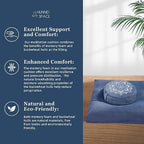 Meditation Cushion Set Zafu & Zabuton – Buckwheat Hull & Memory Foam, Adjustable Floor Pillow for Yoga, Meditation & Sitting, Removable Velvet Cover (Navy Blue) - color: Navy Blue