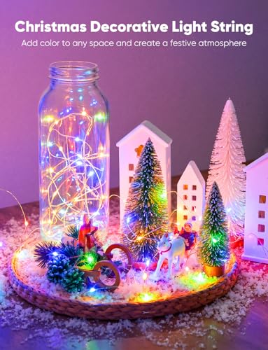 Brightown 12 Pack Multi-Color Fairy Lights Battery Operated - 7ft 20 LED Waterproof Micro Firefly Lights for Christmas Decor, DIY Craft, Wedding Table Centerpieces, Flowers - color: Multicolor, size: 12 Pack