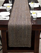 Unique Loom Braided Jute Collection Area Rug - Dhaka (1' 2" x 8' Table Runner, Gray) - color: Grey, size: 1'2" x 8' (Table Runner)