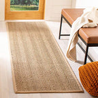 SAFAVIEH Area Rug 2x3 - Natural Fiber Collection - Natural & Beige, Seagrass, Herringbone Pattern with Border (NF115A) - color: Natural/Beige, size: 2' x 3' (Rectangular)
