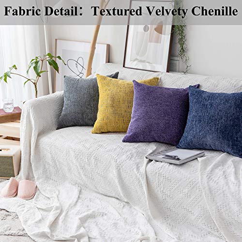 Home Brilliant Navy Throw Pillows Covers for Living Room Set of 2 Large Cushion Covers for Sofa Bed Couch, 26x26 inch (66cm), Dark Blue - color: Dark Blue, size: 26" x 26" (Pack of 2)