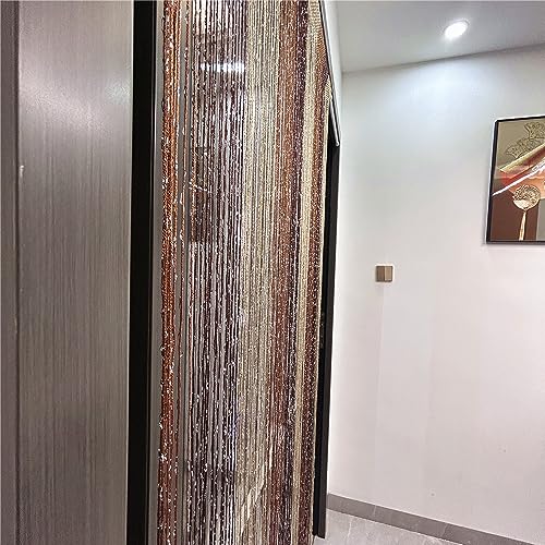 ave split Decorative Door String Curtain Wall Panel Fringe Window Room Divider Blind Divider Tassel Screen Home 100cm200cm (#018317) - color: #018317