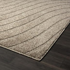 LUXE WEAVERS Modern Geometric Wave Taupe 4x6 Area Rug - color: Taupe, size: 4' x 6' (Rectangular)