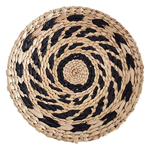 Ochine Woven Wall Basket Set Hanging Seagrass Baskets Boho Wall Basket Decor Wall Hanging Baskets Wicker Rattan Wall Decor Decorative Handmade Round Woven Wall Sculptures for Living Room Bedroom - color: A, size: 20CM