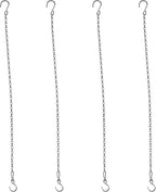 Chain for Hanging Plants,25 Inch Silver Hanging Chain Basket Kits with Hooks for Bird Feeder Plant Extender Porch Wind Chime (Silver, 25 Inch-4PCS)