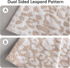 MH MYLUNE HOME Ultra Soft Leopard Throw Blanket (50x60 inches) Khaki Microfiber Blankets Plush Warm Reversible Cheetah Blanket Leopard Pattern Throw for Couch Bed Sofa, Khaki, 50"x60", 410GSM - color: Leopard Khaki, size: 50"x60" - 410 GSM
