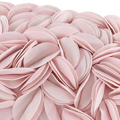 KINGROSE 3D Flower Throw Pillow Case Decorative Pillow Case Handmade Cushion Cover for Sofa Couch Bedroom Home Decor 12 X 20 Inches Velvet Pink - color: Pink - Velvet