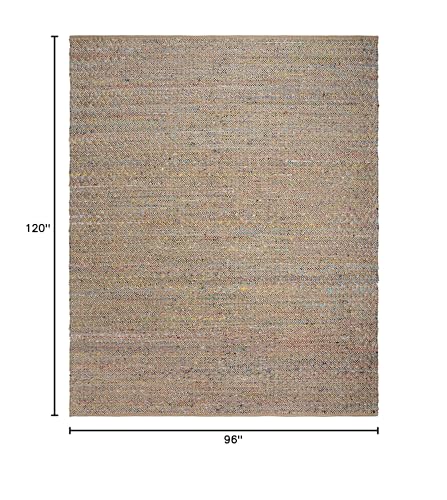 SAFAVIEH Area Rug 8x10 - Cape Cod Collection - Large - Red & Natural, Handmade Braided Jute, Ideal for Living Room, Bedroom, Office, Dining Space (CAP305Q) - color: Red/Natural, size: 8' x 10' (Rectangular)