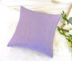 Aiking Home Woven Fine Faux Linen Throw Pillow Cover, Size 18"x18", Lavender - color: Lavender, size: 18" x 18" (Pack of 1)