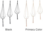 3 Pack Macrame Plant Hanger, Handmade Cotton Rope Plant Hangers Set with Tassel Countyard Indoor Outdoor Flower Pot Plan-t Hanger Home Decor for Indoor Outdoor(Color:Primary)