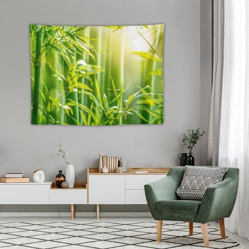 HZOHNAGO Bamboo Tapestry Bamboo Leaf Sunshine Nature Printed Wall Tapestry Painting Wall Hanging for Bedroom Living Room Dorm 40" W x 30" H - color: Bamboo-1, size: 40"L x 30"W