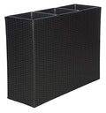 SAFAVIEH Outdoor - Rita Black Wicker 3-Tier Plant Stand with Baskets, Vertical Flower Rack Planter Shelf for Patio, Balcony, Garden, 32.28"W x 11.02"D x 24.8"H (PAT7705A) - color: Black