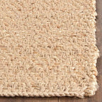 SAFAVIEH Natural Fiber Collection Accent Rug - 2'3" x 4', Natural, Handmade Farmhouse Fringe Jute, Ideal for High Traffic Areas in Entryway, Living Room, Bedroom (NF731A)