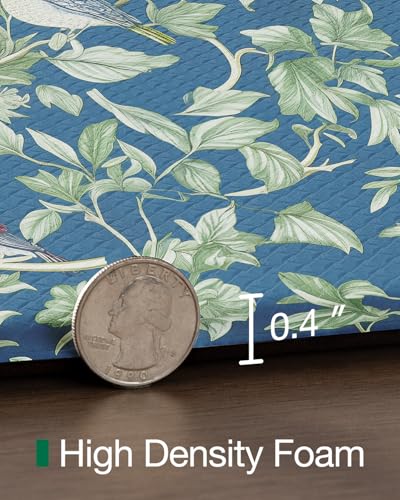 LUMI Anti Fatigue Kitchen Cushioned Mat for Floor, Padded Waterproof Runner for Standing, Stain Resistant Comfort Rugs for Home, Sink, Laundry, 24x59 - color: Blue Floral, size: 59"L x 24"W x 0.4"Th