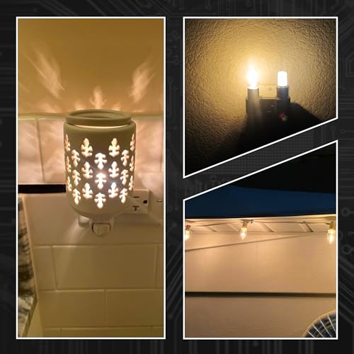 E12 LED Candelabra Base Night Light Bulb 1 Watt Equivalent 10W 15W, AC120V 150lm 2700K Warm White C7 E12 Small Bulbs for Salt Lamp Appliance Bulb Decorative String Lights, Non-dimmable, 4 Pack - color: 2700k Warm White, size: 1 Watt-Non-dimmable-4 Pack