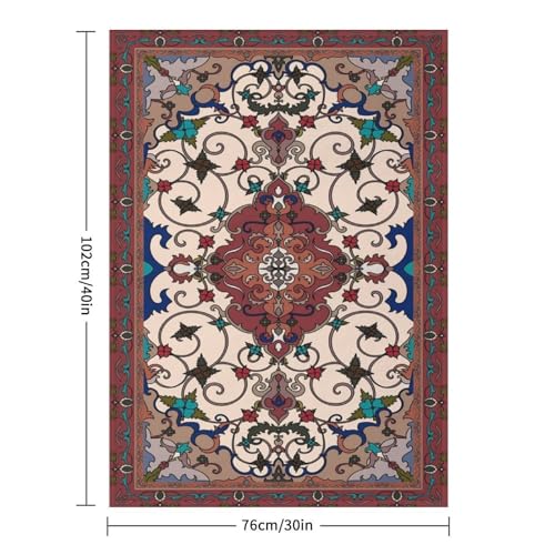 Boho Throw Blanket,Farmhouse Vintage Traditional Ethnic Textures Pattern Soft Throw Blanket for Couch Sofa Camping Office Travel Home Bedroom Decor All Seasons 30"x40" - color: Boho-14, size: 30x40in