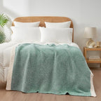 Snuggle Sac Green Throw XL Blanket 50x70,Super Soft Warm Blankets Oversized Throw Knit Blankets Fuzzy Plush Blanket, Heather Green, 50x70 inches - color: Green, size: Throw-XL(50"x 70")