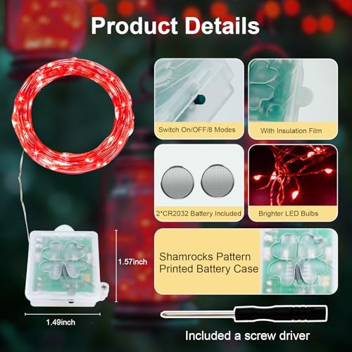 AIKEI 6 Pack LED Fairy Lights with Timer Battery Operated, Mini String Lights with Remote Waterproof 7ft 20 Led Firefly Starry Lighting for Wedding Party Bedroom Garden Christmas Decoration Red - color: Red, size: 6PCS-REMOTE