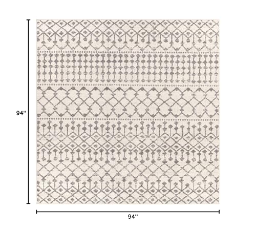 Livabliss Elsie Global Bohemian Area Rug,7'10" Square,Khaki/Gray - color: Khaki / Gray, size: 7'10" x 7'10" (Square)