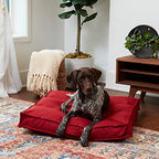 South Pine Porch Mila Square Tufted Pillow Style Dog Bed, Scarlet, Medium (32" x 32") - color: Scarlet, size: Medium (32" x 32")